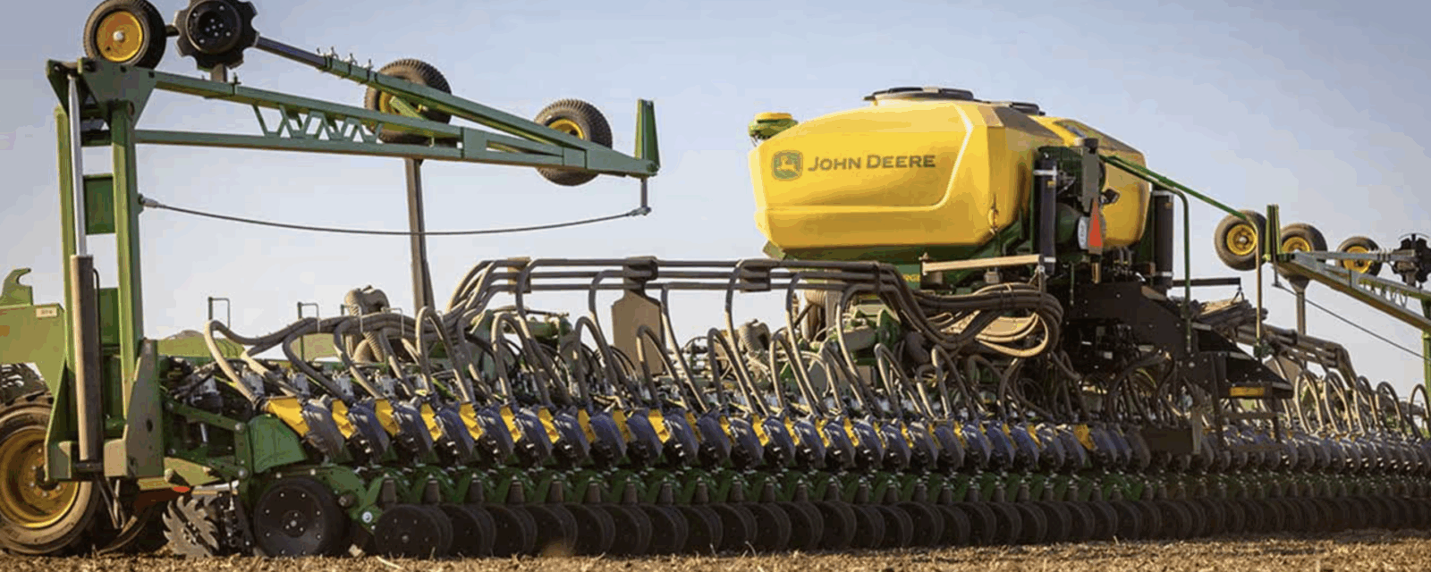 John Deere planter in a field